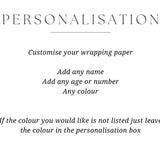 Personalised Birthday Wrapping Paper, Name & Age Gift Wrap, Wrapping Paper Roll or Sheets, Birthday Paper, Printed Wrap, Party Gift Wrap