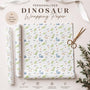 Personalised Dinosaur Wrapping Paper, Birthday Gift Wrap, Dinosaur Birthday, Custom Name Gift Wrap, Childrens Birthday Paper, Dinosaur Theme
