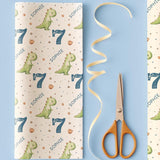 Personalised Dinosaur Wrapping Paper, Birthday Gift Wrap, Dinosaur Birthday, Custom Name Gift Wrap, Childrens Birthday Paper, Dinosaur Theme