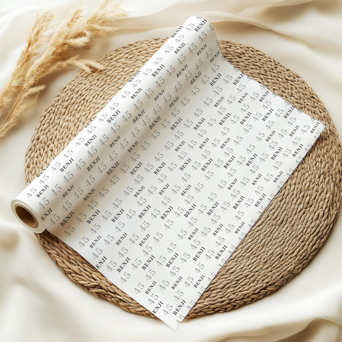 Personalised Birthday Wrapping Paper, Name and Age Gift Wrap, Milestone Birthday Gift Wrap, Personalised Gift Wrap Any Age