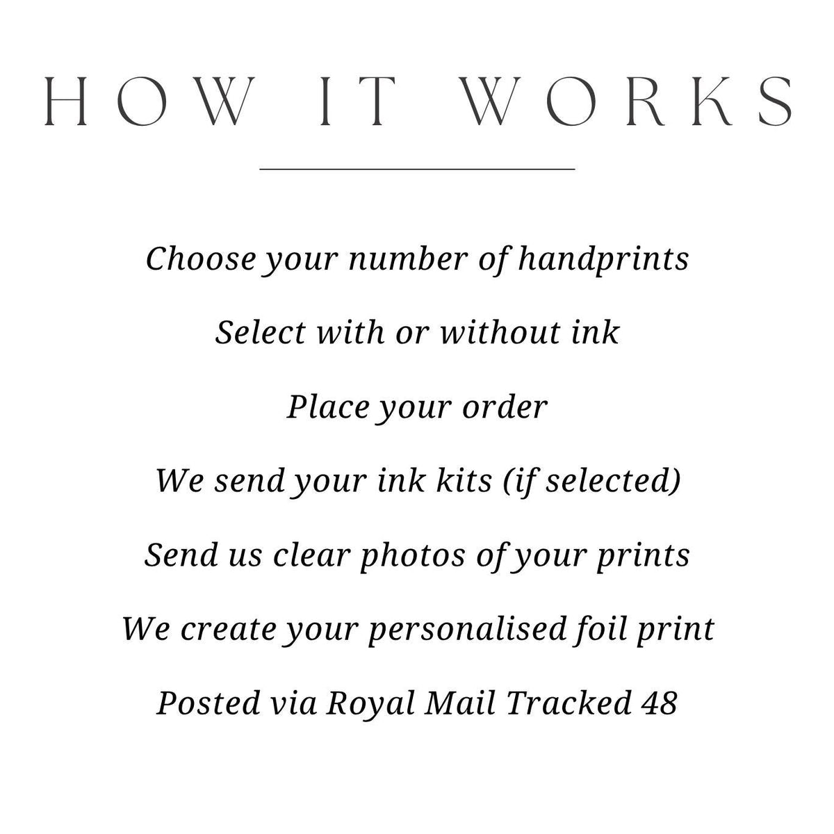 Family Handprint Print Foil Keepsake