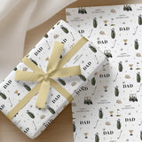 Golf Father’s Day Wrapping Paper, Dad Golf Gift Wrap, Golfing Gift Wrap for Dad, Personalised Father’s Day Wrapping Paper