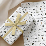 Football Father’s Day Wrapping Paper, Dad Football Gift Wrap, Football Wrapping Paper for Dad, Sports Themed Gift Wrap