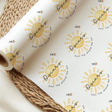 First Trip Around The Sun Wrapping Paper, Personalised 1st Birthday, First Birthday Wrapping Paper, Neutral Baby Wrap