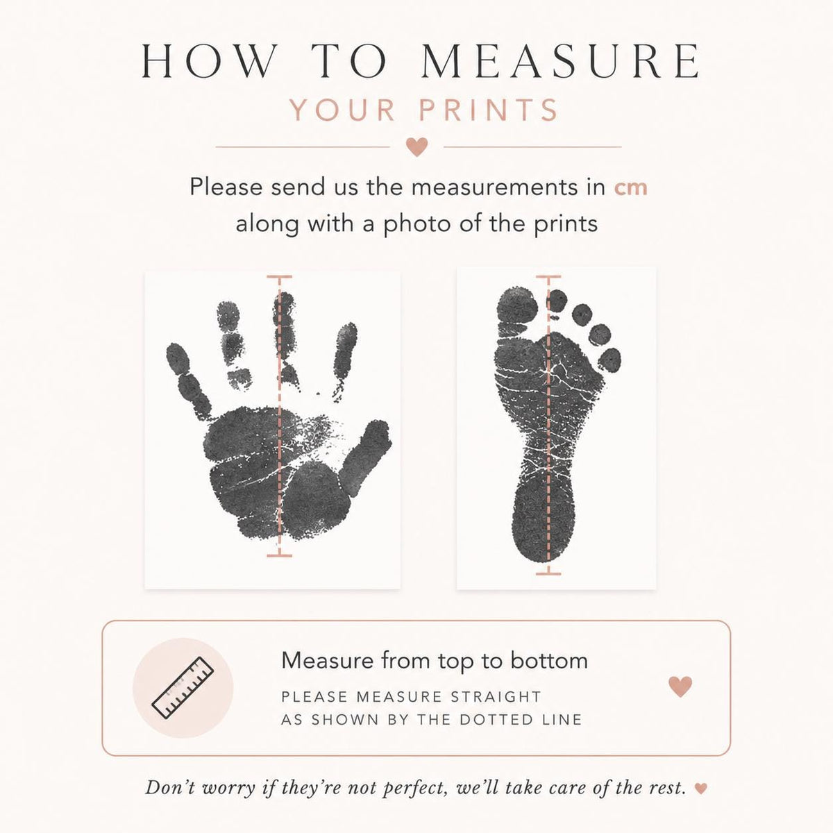 A5 Baby Hand & Footprint Gold Foil Keepsake Gift