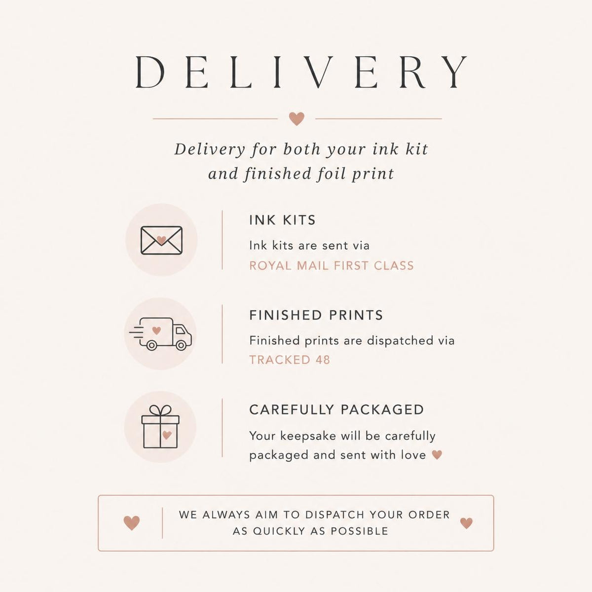 A5 Baby Hand & Footprint Gold Foil Keepsake Gift