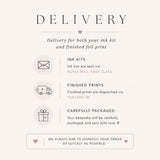 A5 Baby Hand & Footprint Gold Foil Keepsake Gift