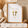 A5 Baby Hand & Footprint Gold Foil Keepsake Gift