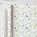 Personalised Dinosaur Wrapping Paper, Birthday Gift Wrap, Dinosaur Birthday, Custom Name Gift Wrap, Childrens Birthday Paper, Dinosaur Theme