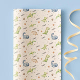 Personalised Dinosaur Wrapping Paper, Birthday Gift Wrap, Dinosaur Birthday, Custom Name Gift Wrap, Childrens Birthday Paper, Dinosaur Theme