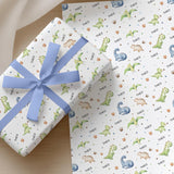 Personalised Dinosaur Wrapping Paper, Birthday Gift Wrap, Dinosaur Birthday, Custom Name Gift Wrap, Childrens Birthday Paper, Dinosaur Theme
