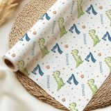 Personalised Dinosaur Wrapping Paper, Birthday Gift Wrap, Dinosaur Birthday, Custom Name Gift Wrap, Childrens Birthday Paper, Dinosaur Theme