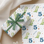 Personalised Dinosaur Wrapping Paper, Birthday Gift Wrap, Dinosaur Birthday, Custom Name Gift Wrap, Childrens Birthday Paper, Dinosaur Theme
