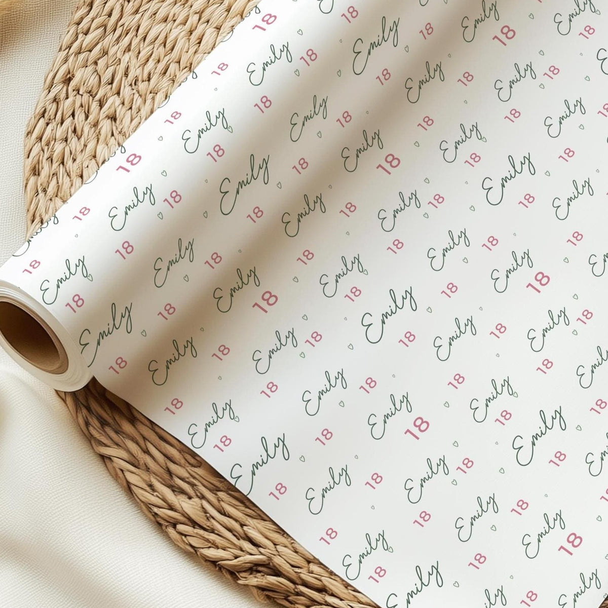 Personalised 18th Birthday Wrapping Paper, Custom 18th Birthday Paper, Girls 18th Gift Wrap, Personalised 18th Birthday Gift Wrap