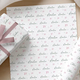 Personalised 21st Birthday Wrapping Paper, Custom 21st Birthday Paper, Girls 21st Gift Wrap, Personalised 21st Birthday Gift Wrap