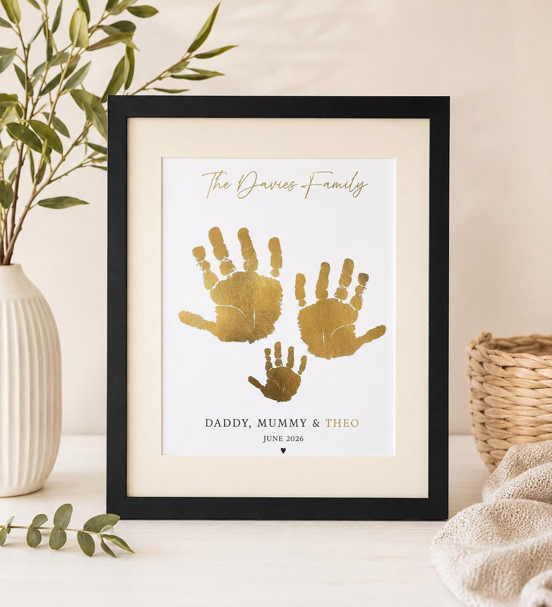 Family Handprint Print Foil Keepsake