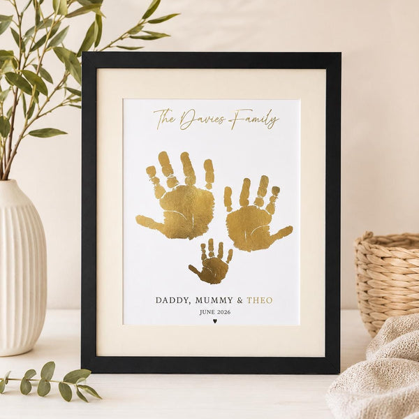 Family Handprint Print Foil Keepsake