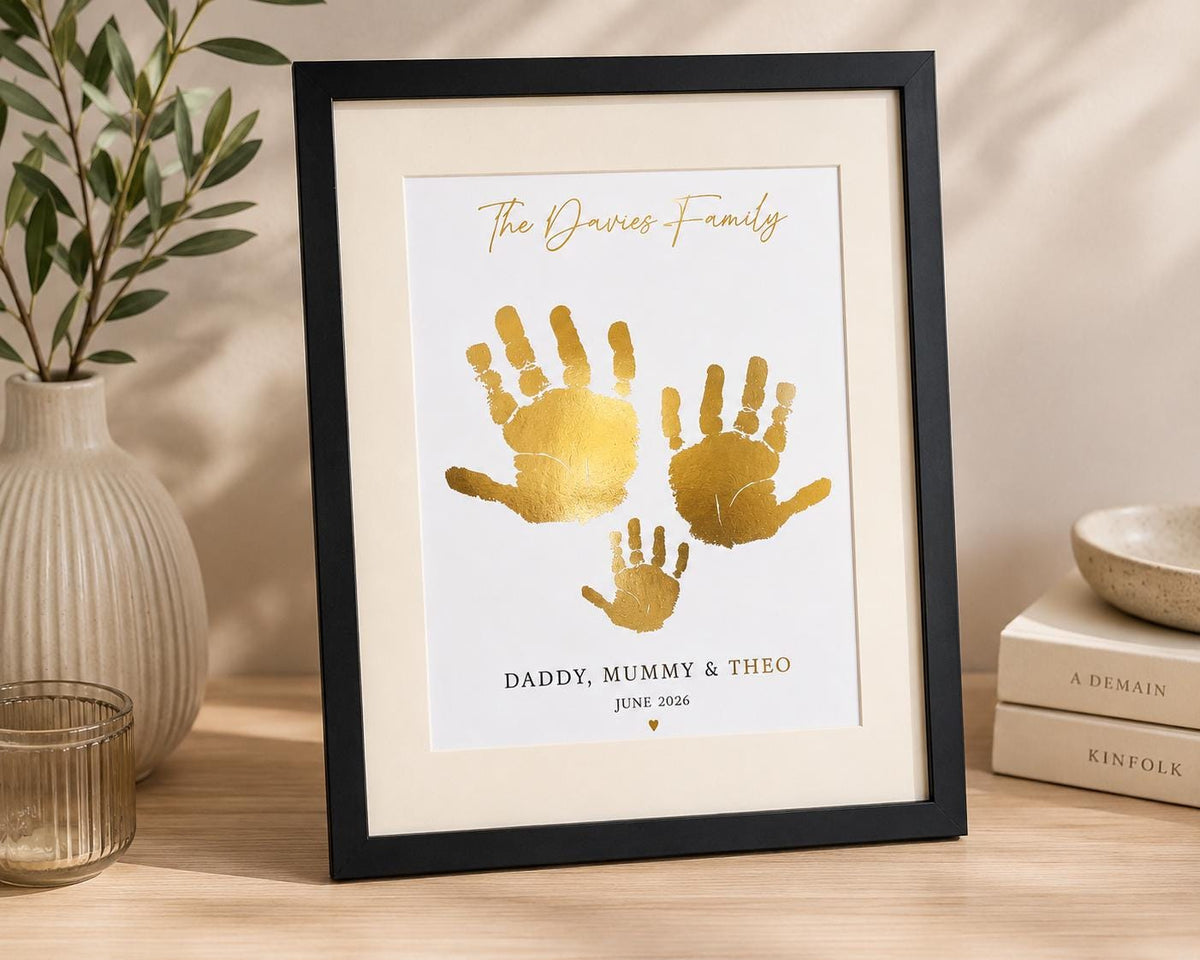Family Handprint Print Foil Keepsake