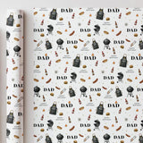 BBQ Birthday Wrapping Paper for Dad, Dad BBQ Gift Wrap, Barbecue Birthday Paper, Grill Themed Birthday Gift Wrap