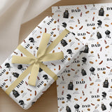 BBQ Birthday Wrapping Paper for Dad, Dad BBQ Gift Wrap, Barbecue Birthday Paper, Grill Themed Birthday Gift Wrap