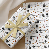 Grandad BBQ Birthday Wrapping Paper, BBQ Gift Wrap for Grandad, Barbecue Birthday Paper for Pops Grandpa