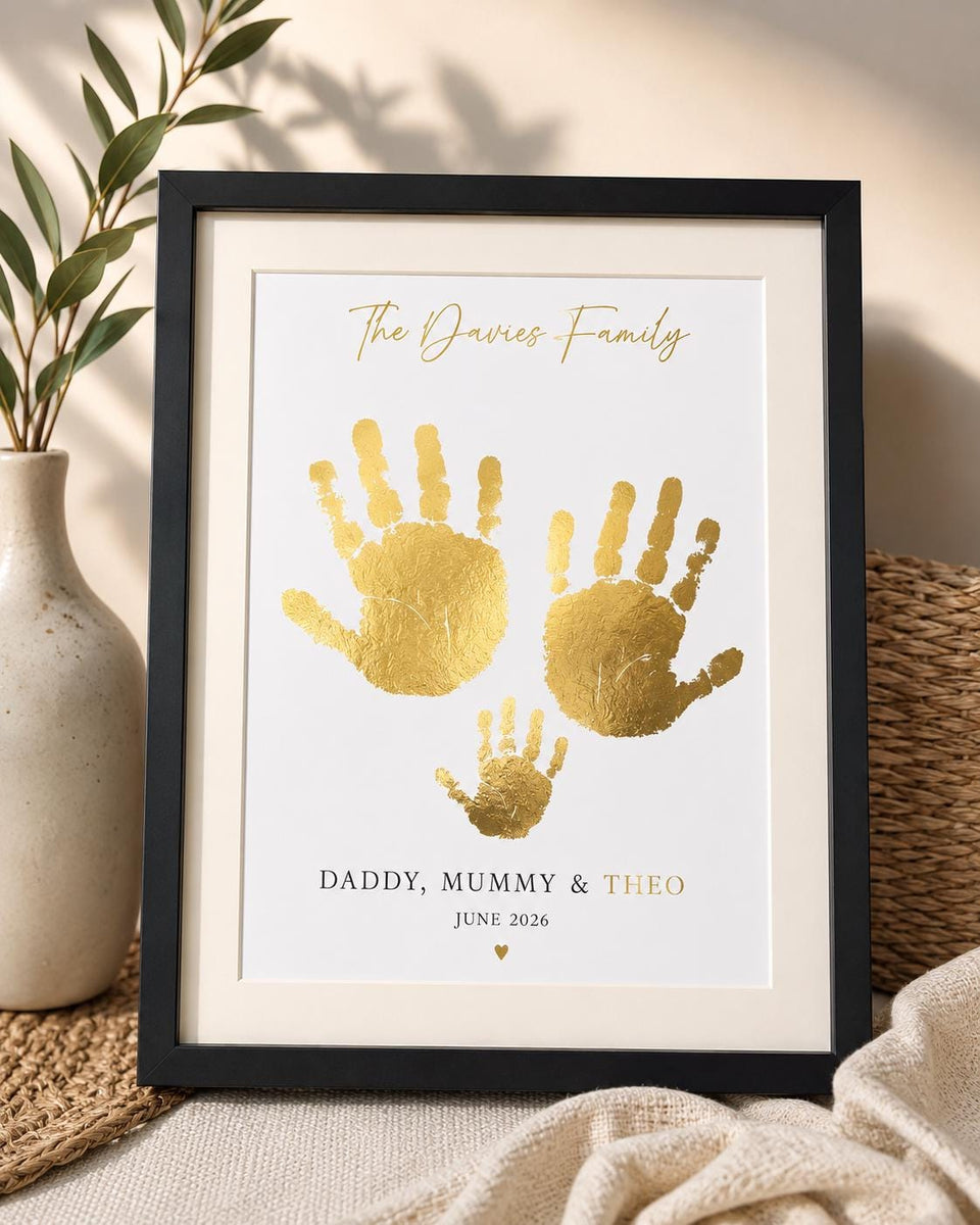 Family Handprint Print Foil Keepsake