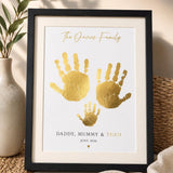 Family Handprint Print Foil Keepsake