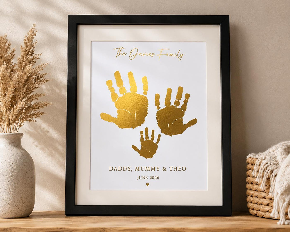 Family Handprint Print Foil Keepsake