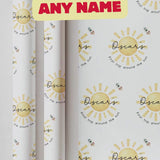 First Trip Around The Sun Wrapping Paper, Personalised 1st Birthday, First Birthday Wrapping Paper, Neutral Baby Wrap