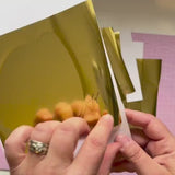 Personalised Baby Hand & Footprint Gold Foil Print, New Baby Keepsake Gift, Birth Announcement Print, Nursery Wall Art, Grandparent Gift.