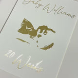 Personalised Ultrasound Keepsake Print in Gold/Silver Foil