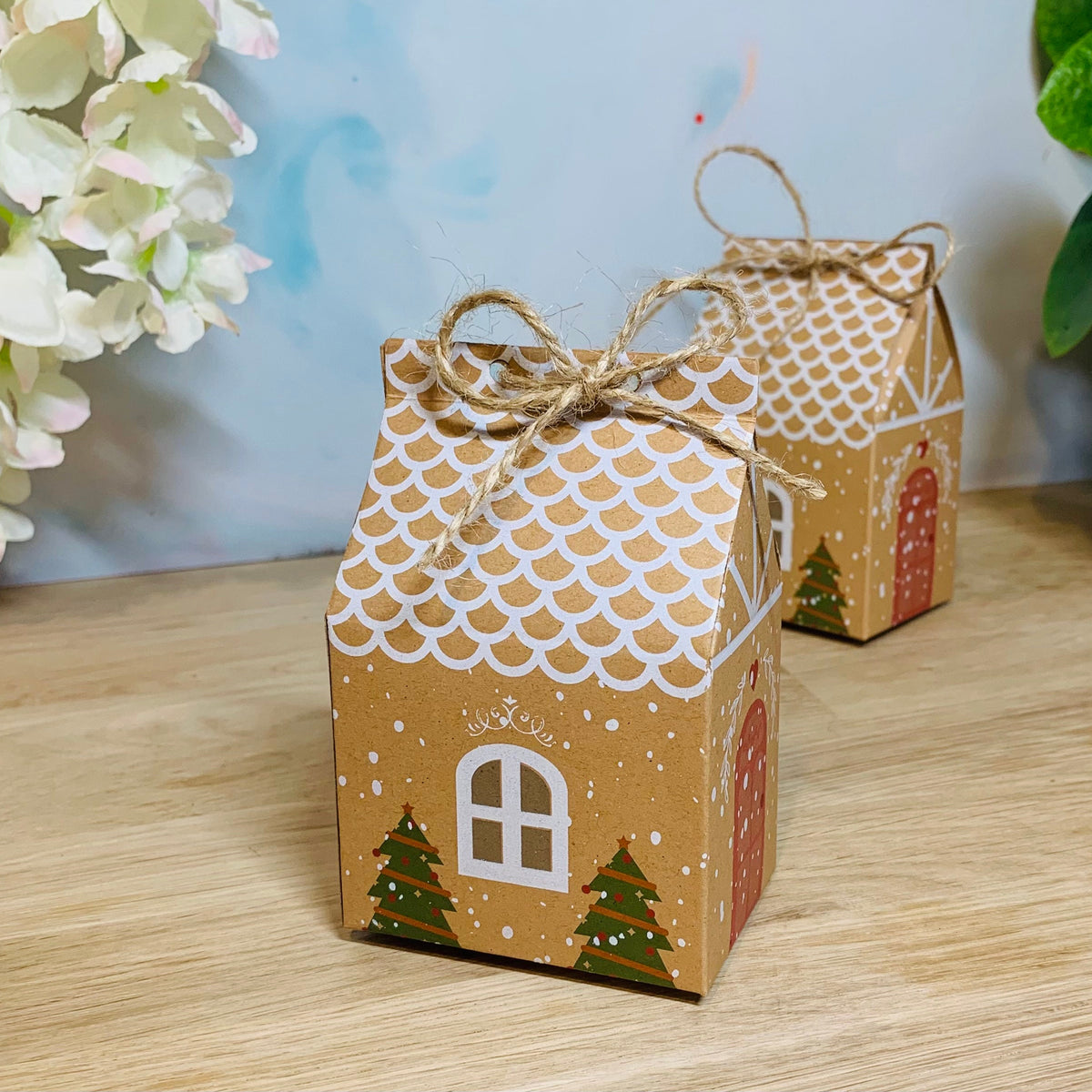 Christmas House Favour Boxes, Mini Gift Boxes, Name Place Boxes, Place Names, Christmas, Table Decor, Cookie Boxes, Sweet Boxes, Advent Box.