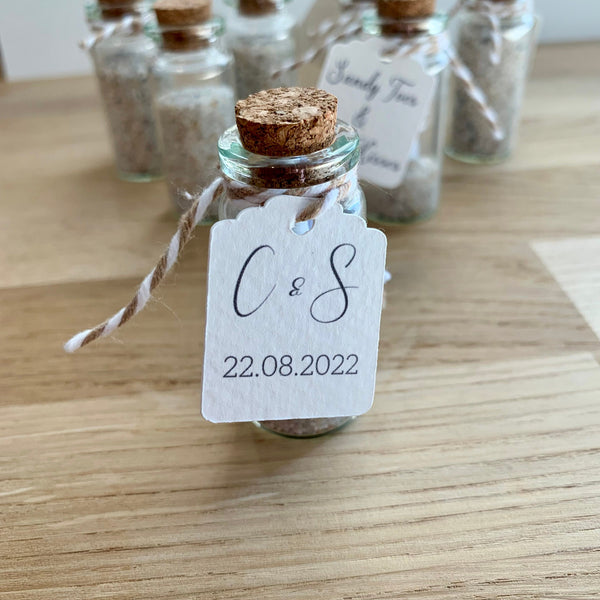 Message in a Bottle Wedding Favours | Beach Theme | Seashells | Beach Wedding | Destination Wedding | Personalised Tag and Message