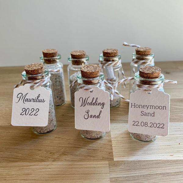 Honeymoon Sand | Wedding Sand | Holiday Sand | Beach Theme | Seashells | Beach Wedding | Destination Wedding | Personalised Tag and Message