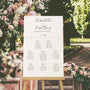 Wedding Table Plan, Personalised Calligraphy Seating Plan, Modern Theme, Mounted Table Plan, A1 & A2, Wedding Decor, Aisle Decor.