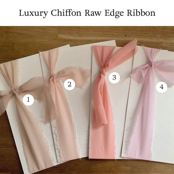Luxury Hand Torn Chiffon Ribbon, Raw Edge Ribbon, 1.5 inch wide, 1 Meter, 5 Meters, Hand Dyed, Wedding Ribbon, Craft Ribbon, Frayed Ribbon.
