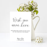 Personalised Wedding Memorial Sign, Minimalist Theme, In Loving Memory, Wedding Remembrance Sign, Aisle Decor, Wedding Decor, Foliage