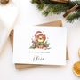 Personalised Tiger First Christmas Card With Name, Christmas Cards, Personalised Card, Xmas Cards, First Xmas, Watercolour Cute Animals.