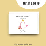 Personalised Birthday Card, Any Age, 1st, 2nd, 3rd, 4th Birthday, Princess Card, Granddaughter Birthday, Niece, Daughter, Fairytale Card.