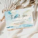 Personalised Seascape Wedding Thank You Card, Wedding Thank You Cards, Photo Cards, Personalised Cards, Beach Wedding, Destination Wedding.