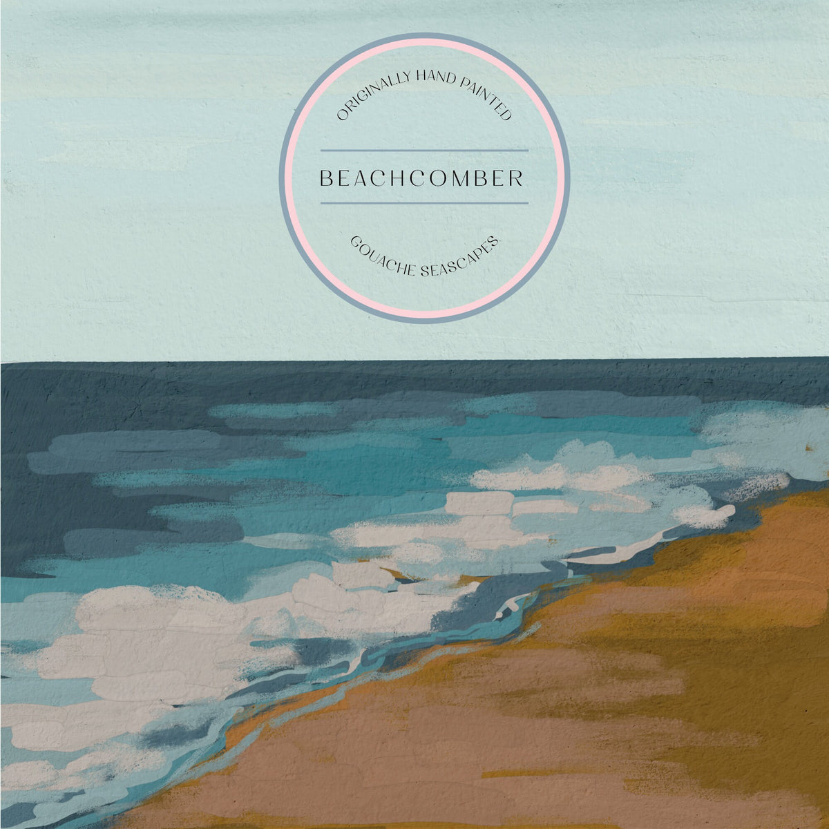 Beachcomber Concertina Seascape Wedding Invitation, Postcard Perforated RSVP, Destination Wedding, Beach Wedding, Tri Fold Invite, Coastal.