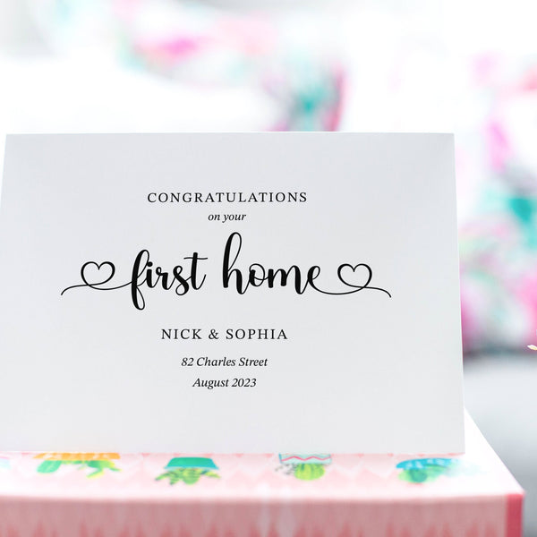 New Home Card, Congratulations on New Home, Happy New Home, Home Sweet Home, First Home Card, Housewarming Card, New House Personalised Card