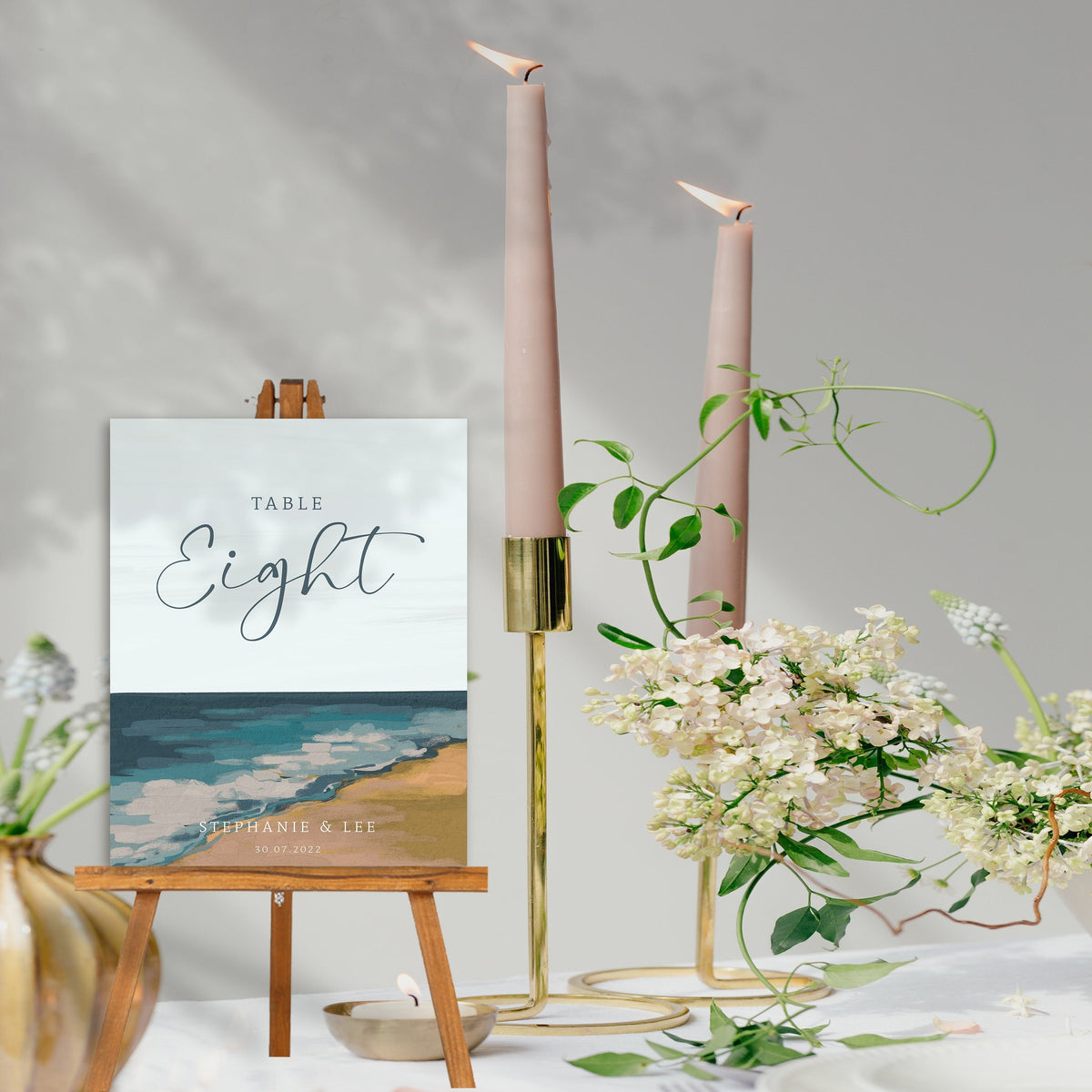 Coastal Design Wedding Table Numbers, Wedding Table Name Cards, Wedding Table Signs, Beach Wedding Table Name Cards, Beachcomber Design.