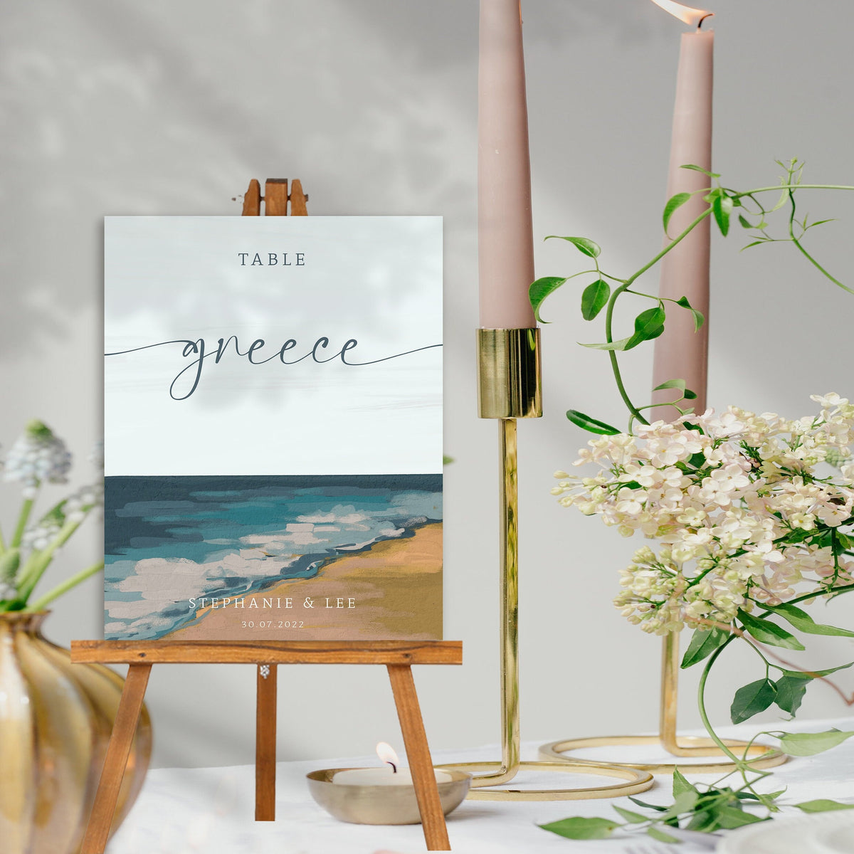 Coastal Design Wedding Table Numbers, Wedding Table Name Cards, Wedding Table Signs, Beach Wedding Table Name Cards, Beachcomber Design.