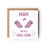 Personalised Croc Card, Happy Mother’s Day Card, Mother’s Day Card, Mum Nanny Step-Mum Great-Nan Mothers Day Card, Step Mum Card.