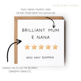 Mother's Day Card for New Grandma, Happy Mother’s Day Card, Mother’s Day Card, Mum Nanny Step-Mum Great-Nan Mothers Day Card, Step Mum Card.