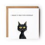 Cat Birthday Card, Black Cat, Funny Cat Card, Greeting Card, Birthday Card, Card for Cat Lover, Card For Her, Card For Him, Cat.