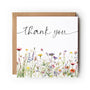 Wildflower Thank You Card, Thanks Card, Wildflower Card