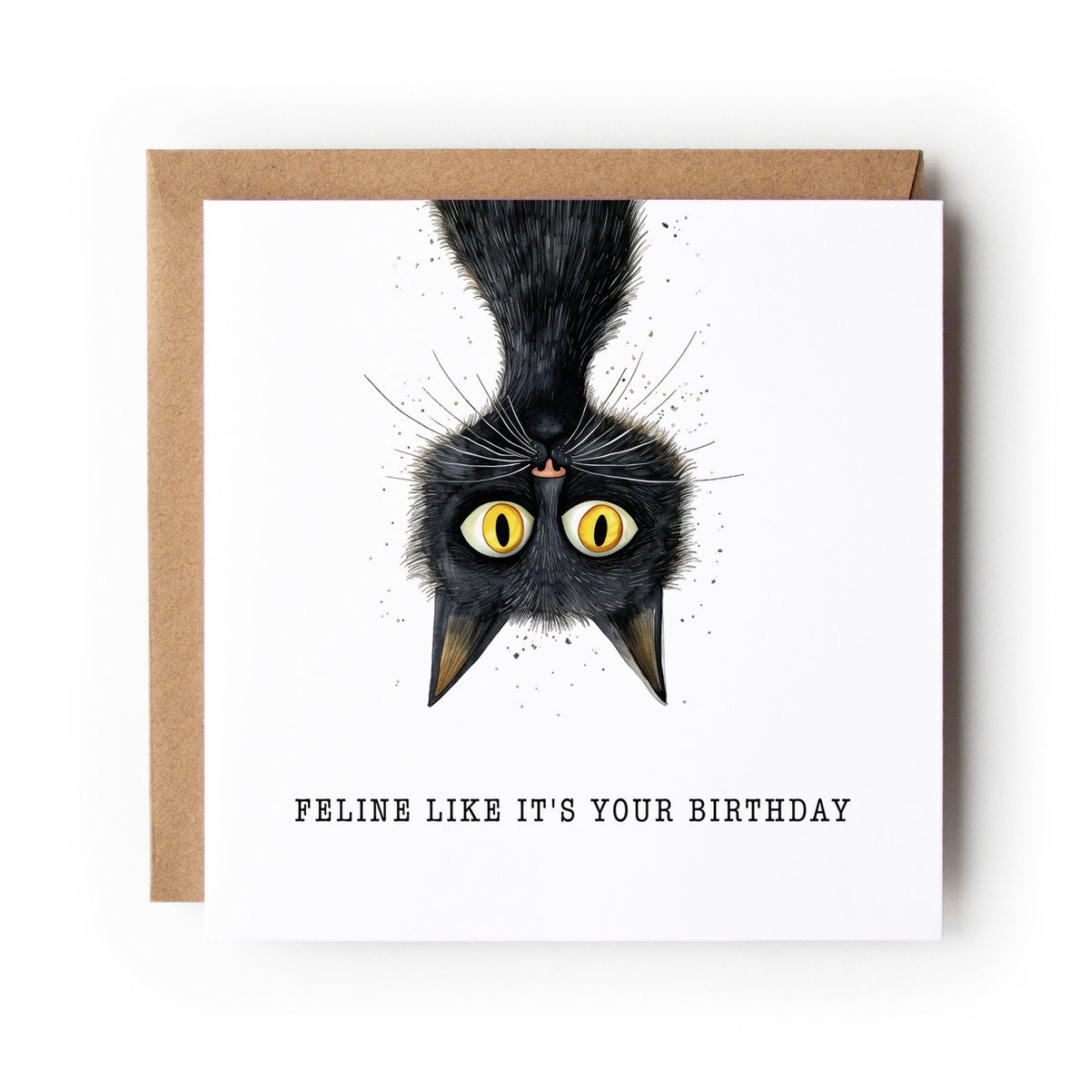 Cat Birthday Card, Black Cat, Funny Cat Card, Greeting Card, Birthday Card, Card for Cat Lover, Card For Her, Card For Him, Cat.