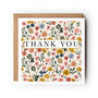 Floral Thank You Card, Thanks Card